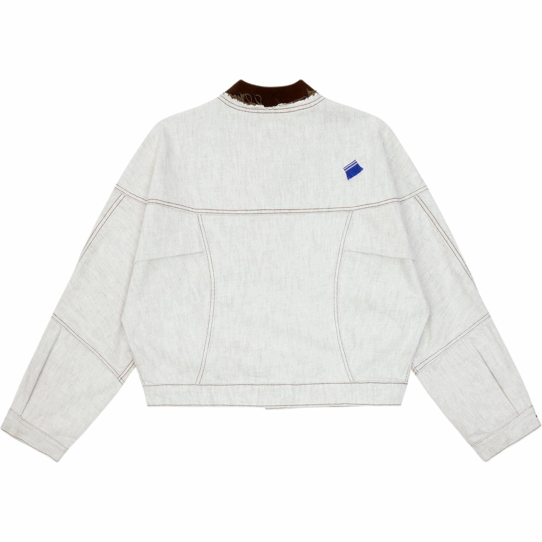 Lookbook ADER ERROR SS25 浅灰色宽松短立领夹克. BO01SSJK1601WH