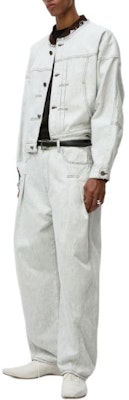 ADER ERROR SS25 浅灰色宽松短立领夹克. BO01SSJK1601WH Purchase ADER ERROR SS25 浅灰色宽松短立领夹克. BO01SSJK1601WH