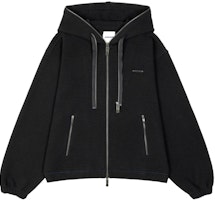 ADER ERROR SS25 Unisex Solid Color Zip-Up Hoodie Black BO01SSHD0402BK ADER ERROR SS25 Unisex Solid Color Zip-Up Hoodie Black BO01SSHD0402BK