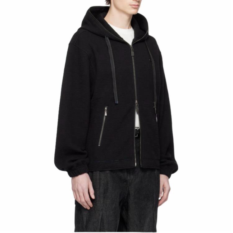 Purchase ADER ERROR SS25 Unisex Hoodie Zip-Up Warna Hitam BO01SSHD0402BK