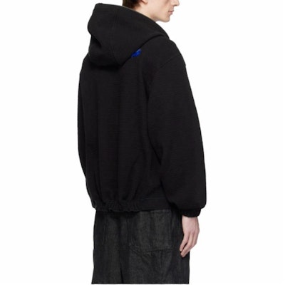 ADER ERROR SS25 Unisex Hoodie Zip-Up Warna Hitam BO01SSHD0402BK Details for ADER ERROR SS25 Unisex Hoodie Zip-Up Warna Hitam BO01SSHD0402BK