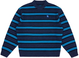 ADER ERROR Striped Oversized Crewneck Sweater Unisex Blue BM42FYKT0107BL ADER ERROR Striped Oversized Crewneck Sweater Unisex Blue BM42FYKT0107BL