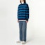 Details for ADER ERROR Baju Sweater Crewneck Bergaris Oversized Unisex Biru BM42FYKT0107BL