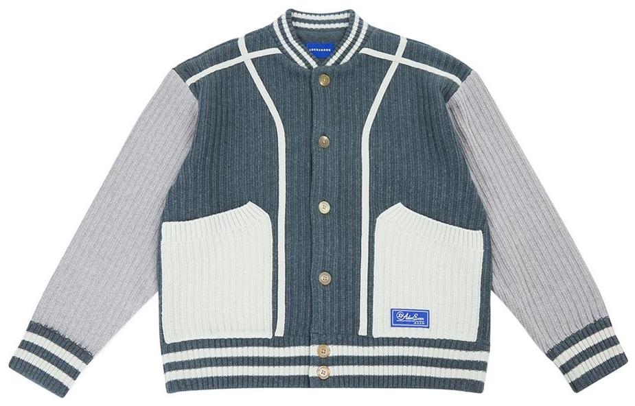 ADER ERROR Striped Printed Single-Breasted Jacket Unisex Grey BLAFWOC03GY