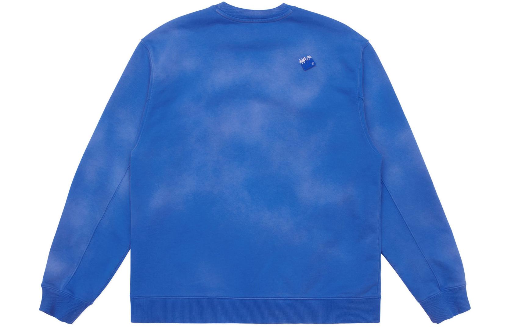 Lookbook ADER ERROR Baju Crewneck Tie-Dye Oversized Biru. BM42SW0110BL