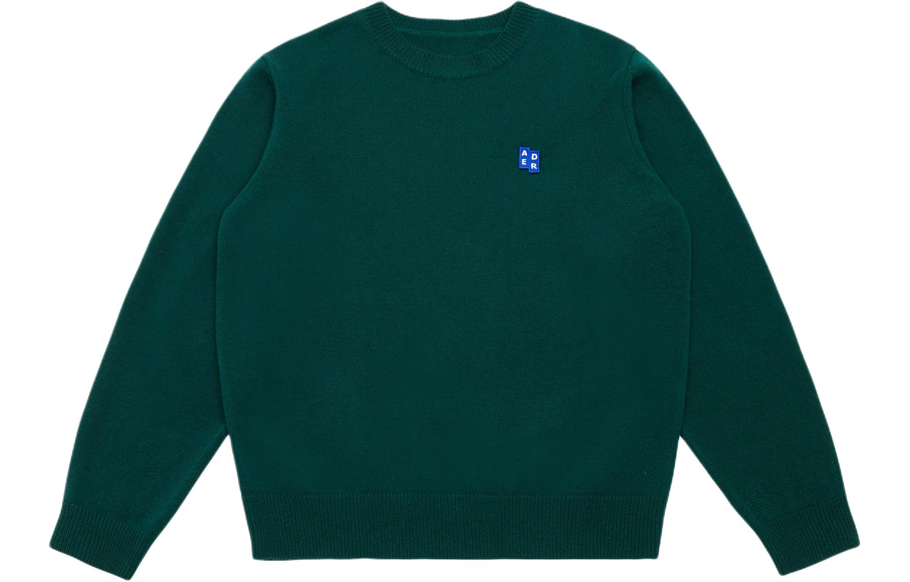 ADER ERROR Unisex Green Crewneck Pullover Sweater Long Sleeve BMSGFYKT0101GN