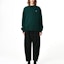 Shop ADER ERROR 男女綠色圓領長袖套頭毛衣 BMSGFYKT0101GN