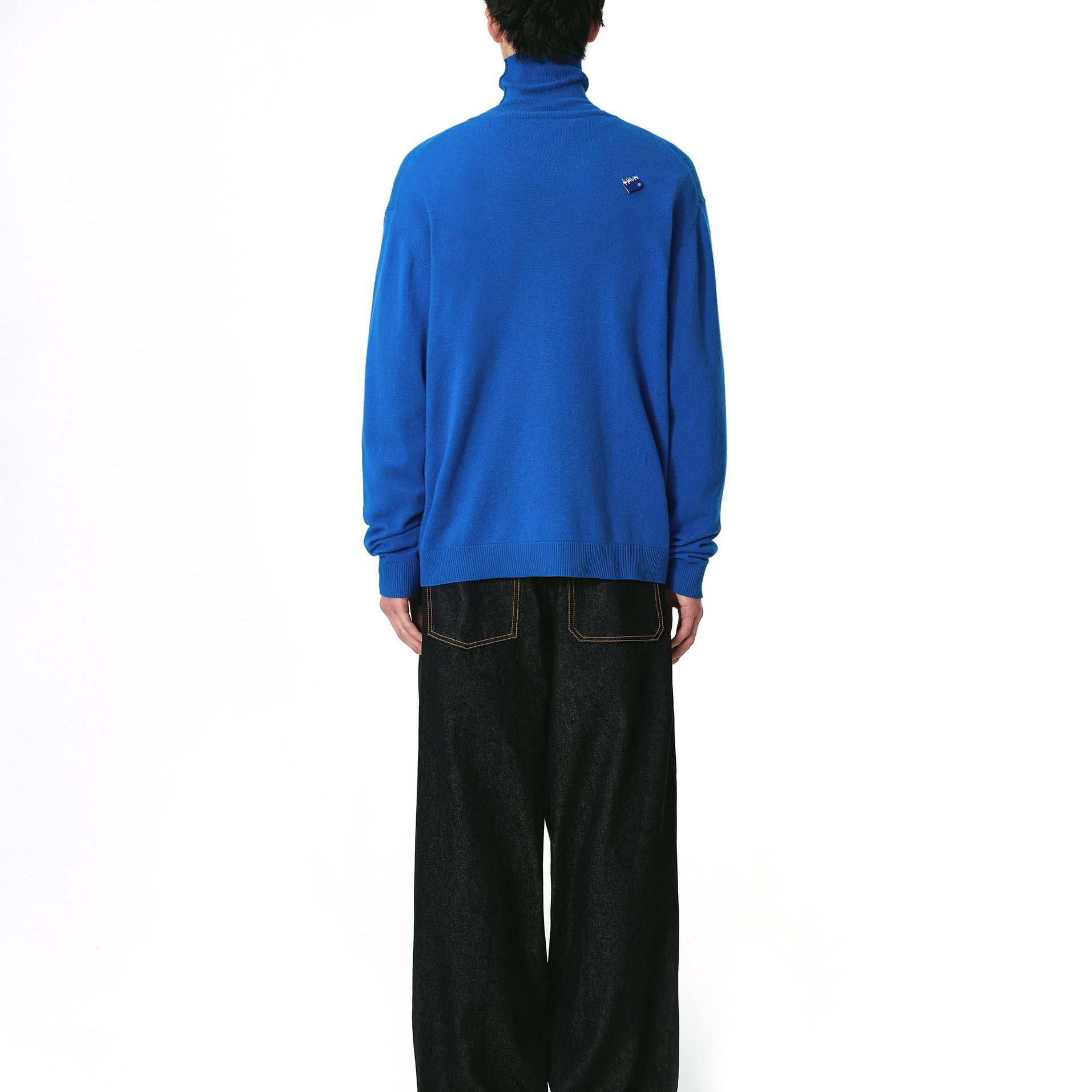 Purchase ADER ERROR Baju Sejuk Leher Tinggi Unisex Knit Cashmere Biru BM42FYKT0401BL