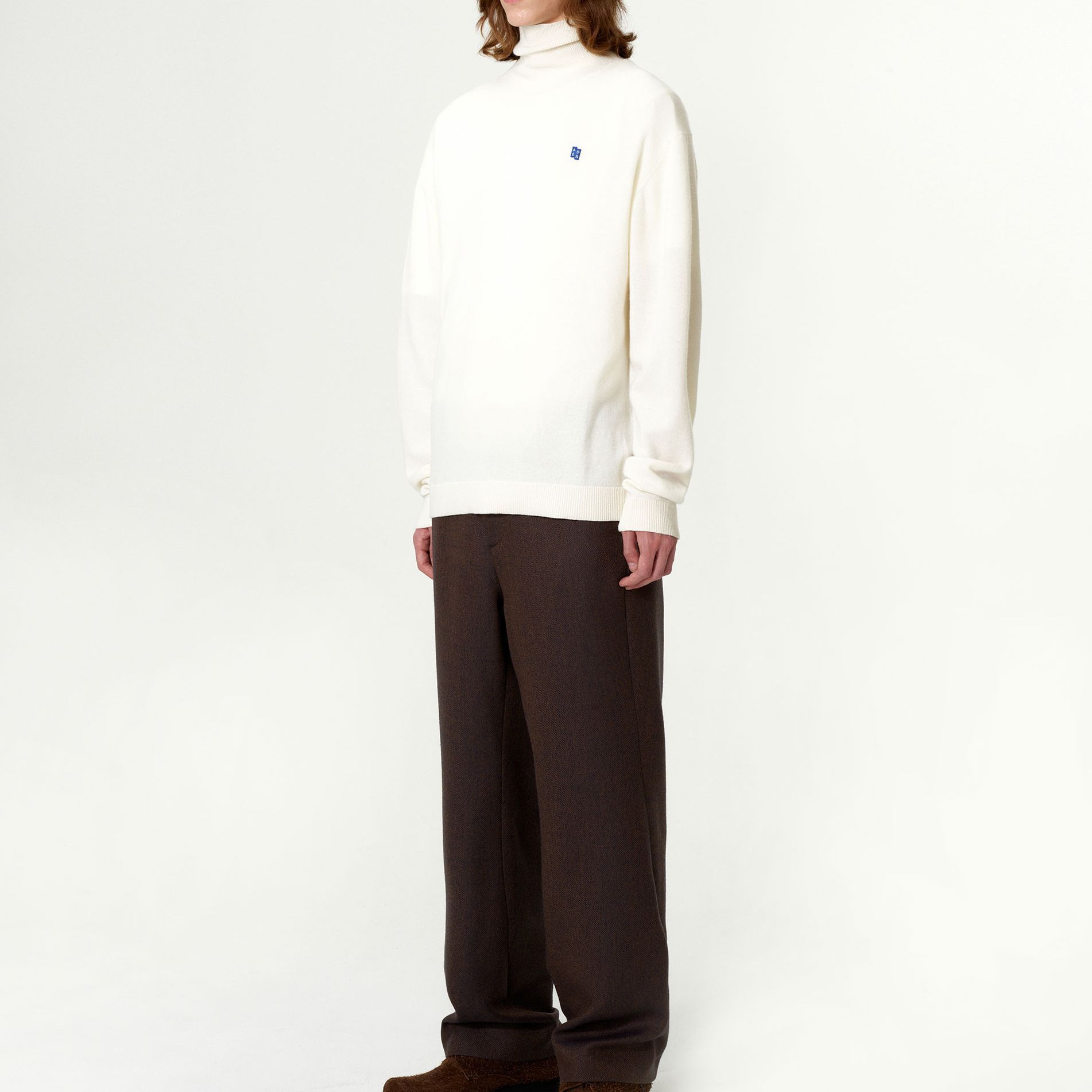 Details for ADER ERROR 男女同款高领羊绒针织衫象牙色毛衣 BM42FYKT0401IV