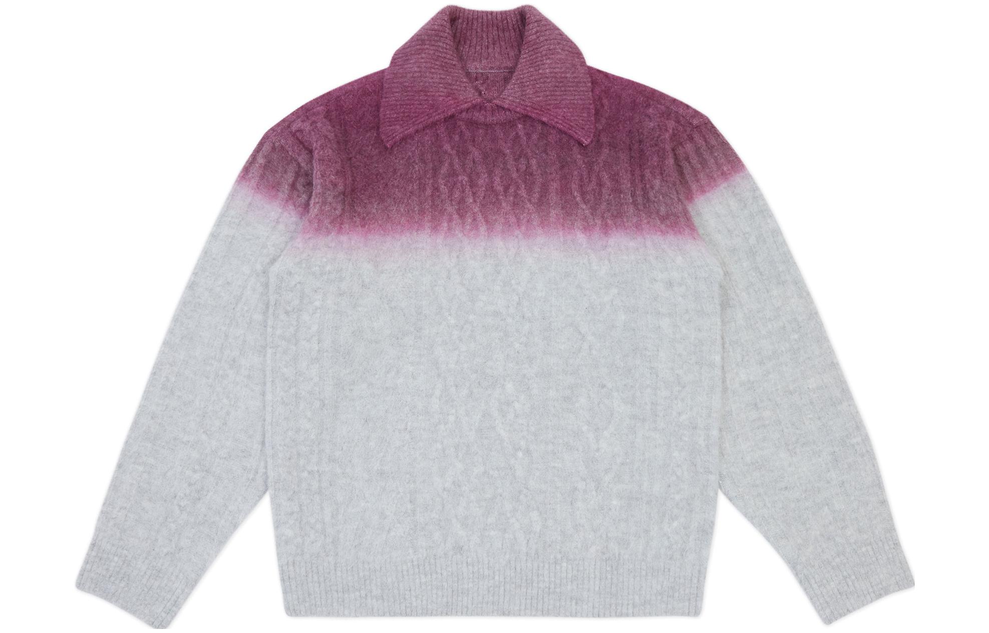 ADER ERROR Unisex Knit Texture Dyed Pullover Sweater Grey. BMADFWKT0101GR