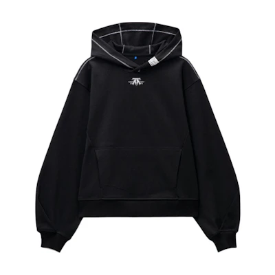 ADER ERROR Unisex Logo Hoodie Black Long Sleeve Pullover. BN01SSHD0102BK