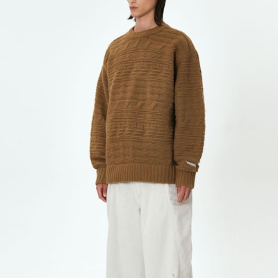 ADER ERROR 男女款寬版圓領毛衣 卡其色 BMADFWKT0305BG Purchase ADER ERROR 男女款寬版圓領毛衣 卡其色 BMADFWKT0305BG