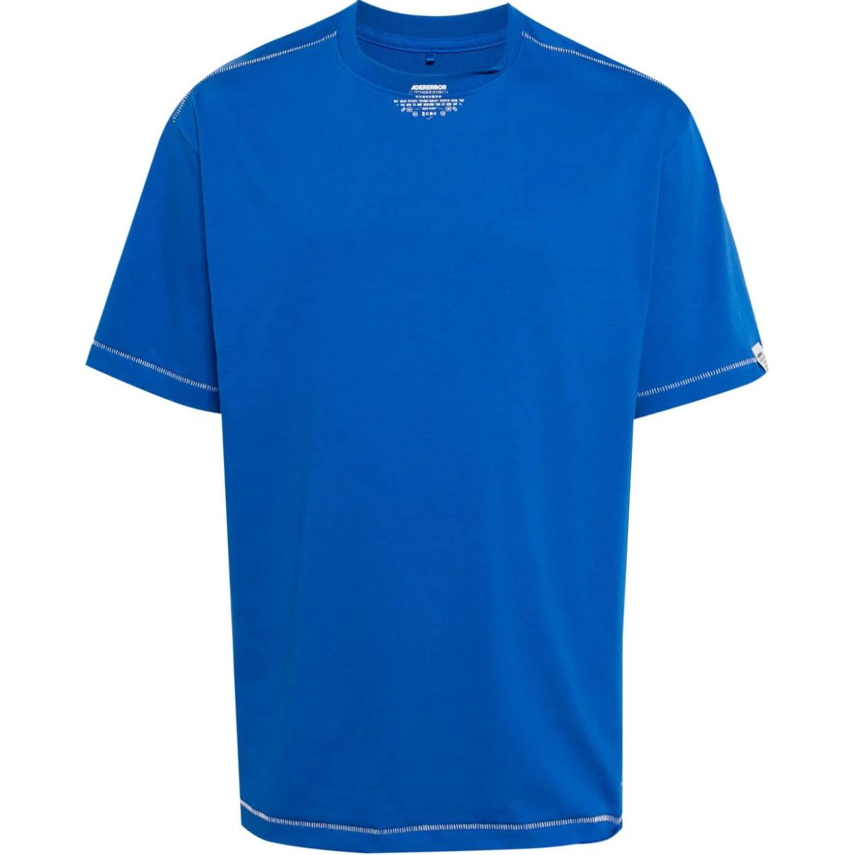 ADER ERROR Unisex Striped Crewneck T-Shirt Blue BN01SSTS0103BL