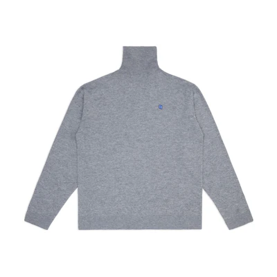 ADER ERROR Unisex Turtleneck Knit Cashmere Sweater Grey BM42FYKT0401GR