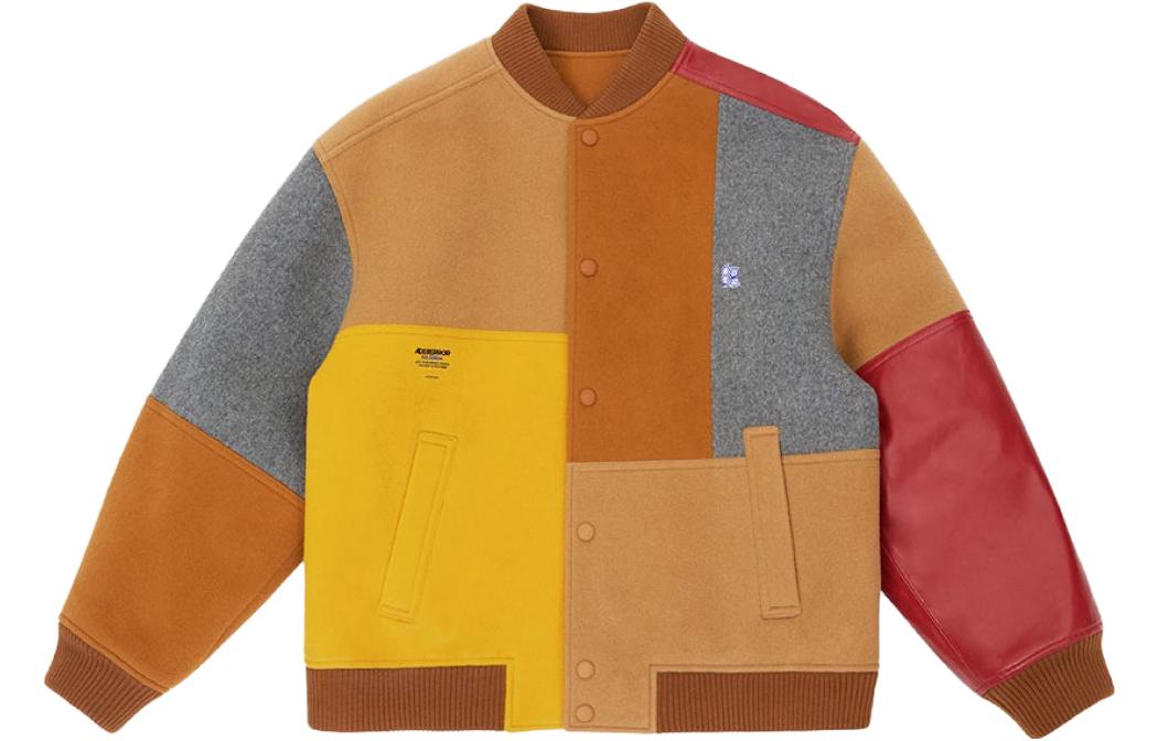 ADER ERROR V-Neck Colorblock Long Sleeve Jacket Unisex Multicolor BLBDFWJK0501RD