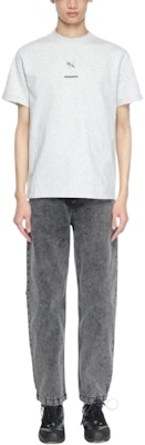 ADER ERROR 白色Logo印花男士圓領T恤 BN01SSTS0112GR Shop ADER ERROR 白色Logo印花男士圓領T恤 BN01SSTS0112GR