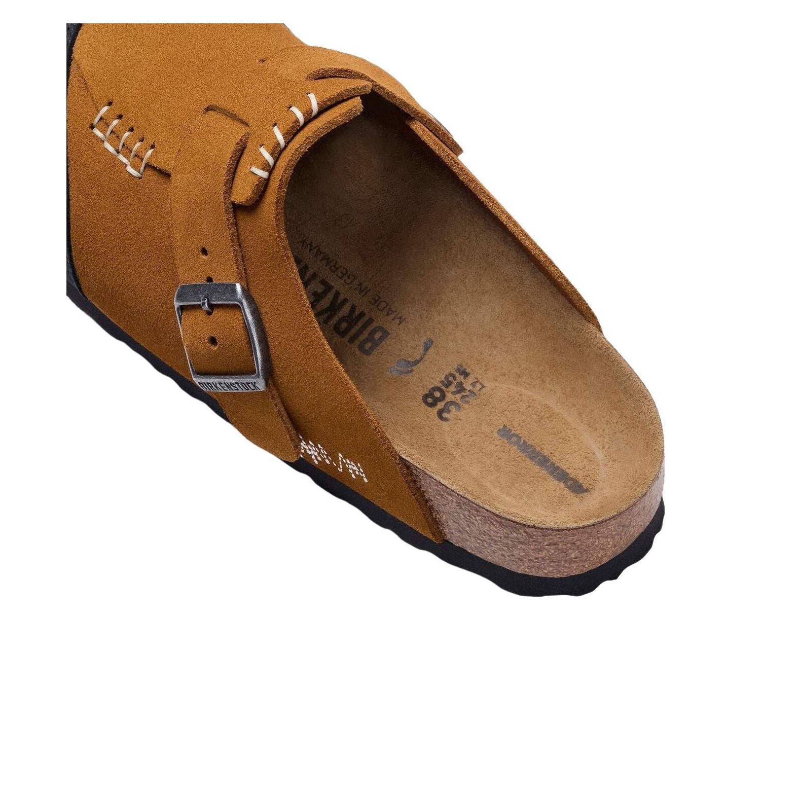 Shop ADER ERROR x Birkenstock Boston 駝色牛皮拖鞋 ''Camel'' /1030005 1029963