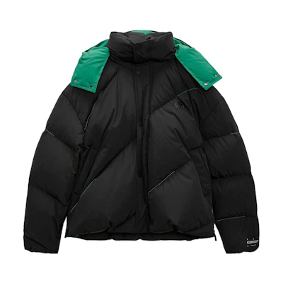 ADER ERROR ZARA Colorblock Detachable Hood Puffer Jacket Unisex Black. 0518048800