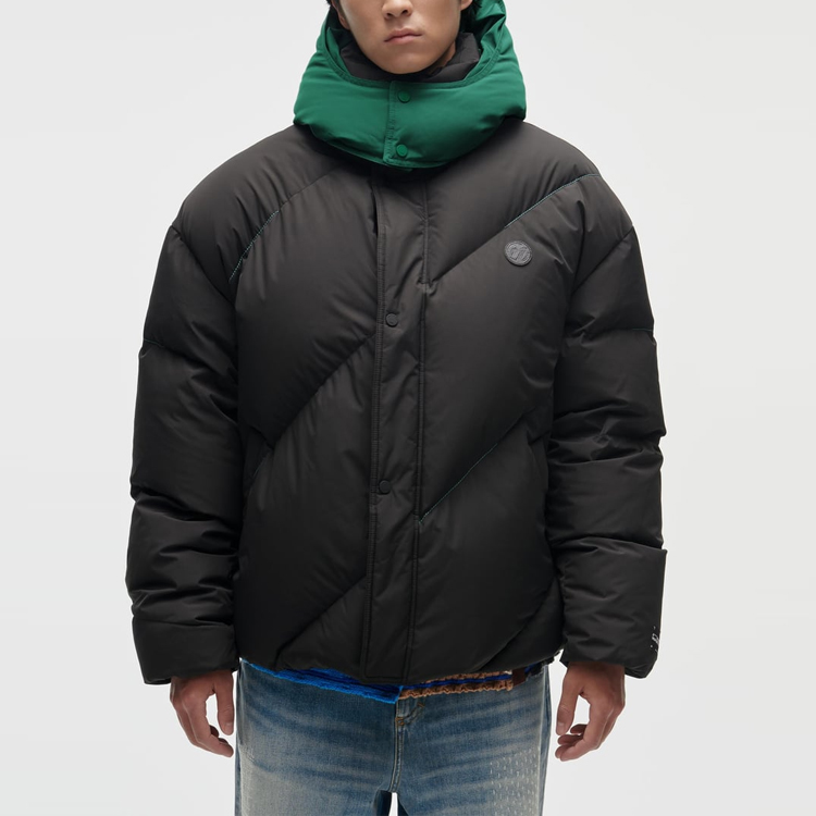 Details for ADER ERROR x ZARA Jaket Puffer Hood Boleh Tanggal Unisex Hitam. 518048800