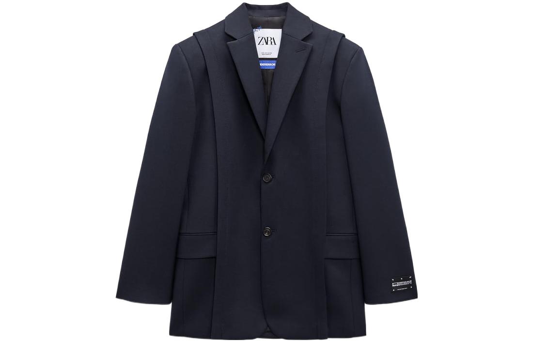 Order ADER ERROR x ZARA CYCLE A TO Z Blazer Biru Navy Lengan Panjang Uniseks. 2003611401
