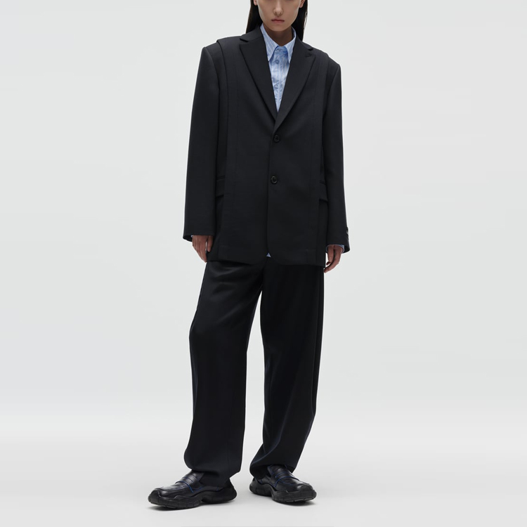 Shop ADER ERROR x ZARA CYCLE A TO Z Blazer Biru Navy Lengan Panjang Uniseks. 2003611401