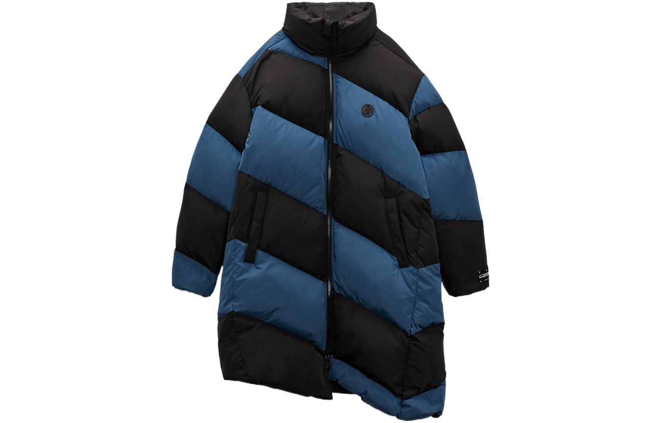 ADER ERROR x ZARA Cycle A to Z Puffer Jacket Unisex Blue Black with Logo Details 0518047030
