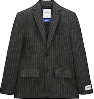ADER ERROR x ZARA Cycle A to Z Stripe Button-Up Blazer Unisex Grey Capsule Series 2004841111 ADER ERROR x ZARA Cycle A to Z Stripe Button-Up Blazer Unisex Grey Capsule Series 2004841111