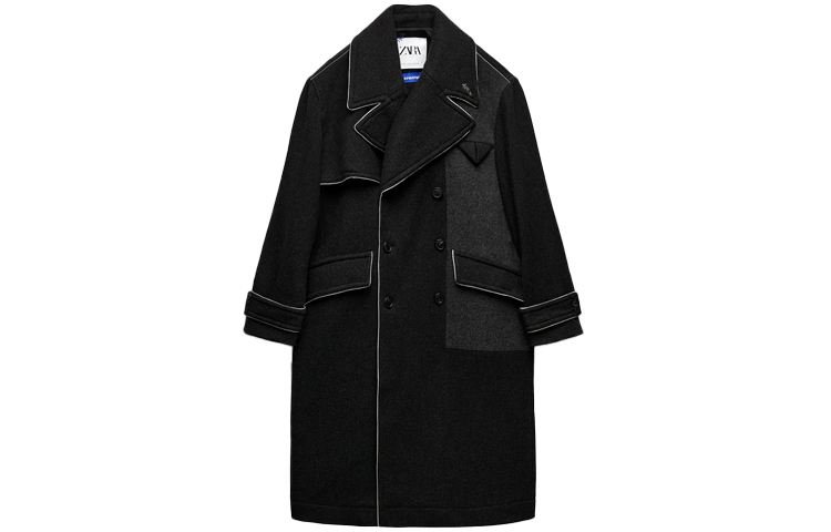 ADER ERROR x ZARA Double-Breasted Minimalist Coat Unisex Collab Edition. 2035-856