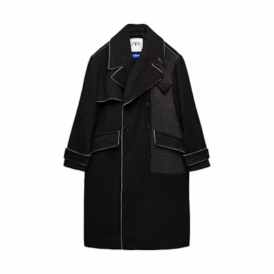 ADER ERROR ZARA Double-Breasted Minimalist Coat Unisex Collab Edition. 2035-856