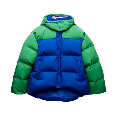 ADER ERROR ZARA FW21 Colorblock Puffer Jacket Unisex Hooded Down Jacket. 0518-050