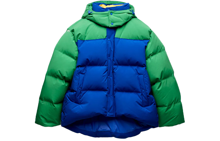 Order ADER ERROR x ZARA FW21 Jaket Puffer Colorblock Unisex Hooded Down. 0518-050