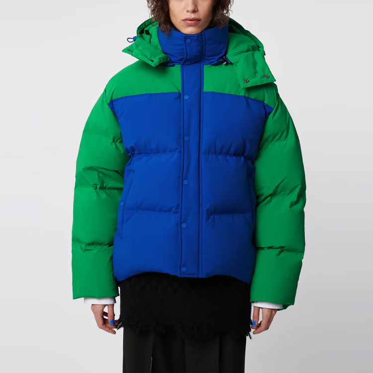 Shop ADER ERROR x ZARA FW21 Jaket Puffer Colorblock Unisex Hooded Down. 0518-050