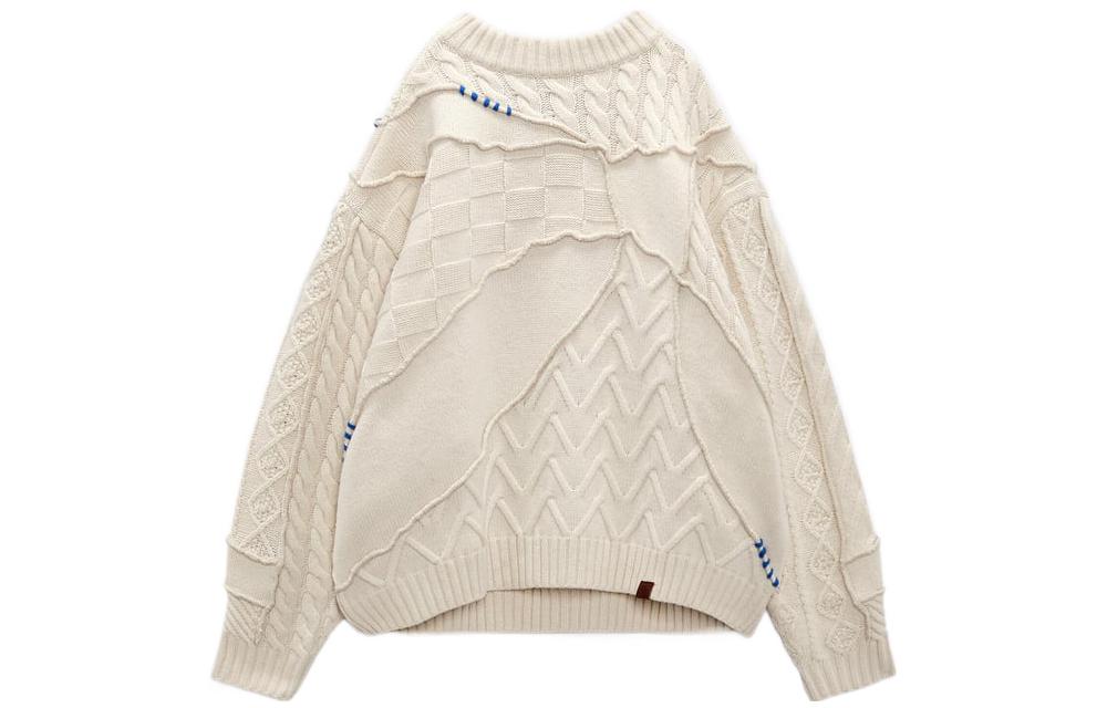 Order ADER ERROR x ZARA FW22 Beige Cable Knit Crewneck Sweater Unisex Kolaborasi 5755002712
