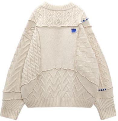 ADER ERROR x ZARA FW22 Beige Cable Knit Crewneck Sweater Unisex Kolaborasi 5755002712 Lookbook ADER ERROR x ZARA FW22 Beige Cable Knit Crewneck Sweater Unisex Kolaborasi 5755002712
