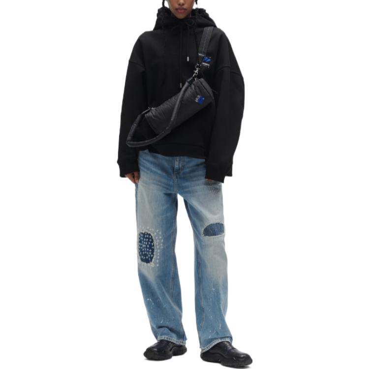 ADER ERROR ZARA FW22 Embroidered Graphic Hoodie Unisex Black 264007800 圖 4