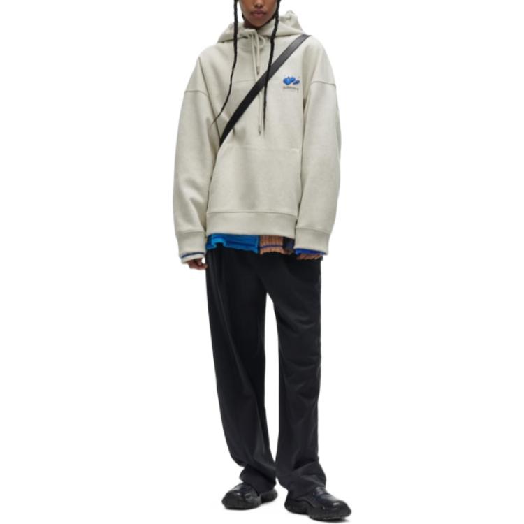 ADER ERROR ZARA FW22 Embroidered Graphic Pullover Hoodie Unisex Grey 264007802 圖 4