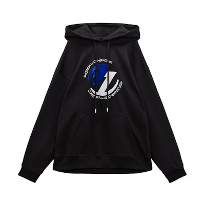 ADER ERROR ZARA FW22 Geometric Logo Print Sweatshirt Unisex Couple Style Black 264003800