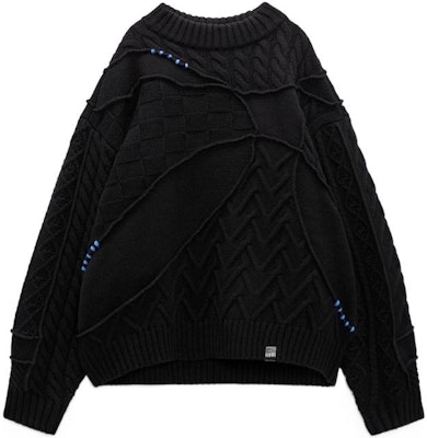 ADER ERROR x ZARA FW22 Unisex Hitam Cable Knit Crewneck Sweater. 5755002800 Buy ADER ERROR x ZARA FW22 Unisex Hitam Cable Knit Crewneck Sweater. 5755002800
