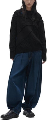 ADER ERROR x ZARA FW22 Unisex Hitam Cable Knit Crewneck Sweater. 5755002800 Shop ADER ERROR x ZARA FW22 Unisex Hitam Cable Knit Crewneck Sweater. 5755002800