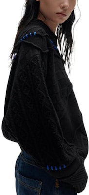 ADER ERROR x ZARA FW22 Unisex Hitam Cable Knit Crewneck Sweater. 5755002800 Details for ADER ERROR x ZARA FW22 Unisex Hitam Cable Knit Crewneck Sweater. 5755002800