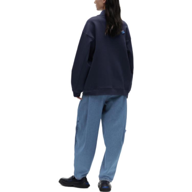 ADER ERROR ZARA FW22 Unisex Blue Sweatshirt with Embroidered Lettering 264006401 圖 5