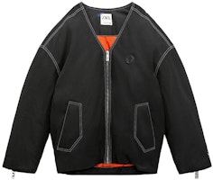 ADER ERROR x ZARA Unisex Oversized Black Bomber Jacket Couple Style 00518049800-34 ADER ERROR x ZARA Unisex Oversized Black Bomber Jacket Couple Style 00518049800-34