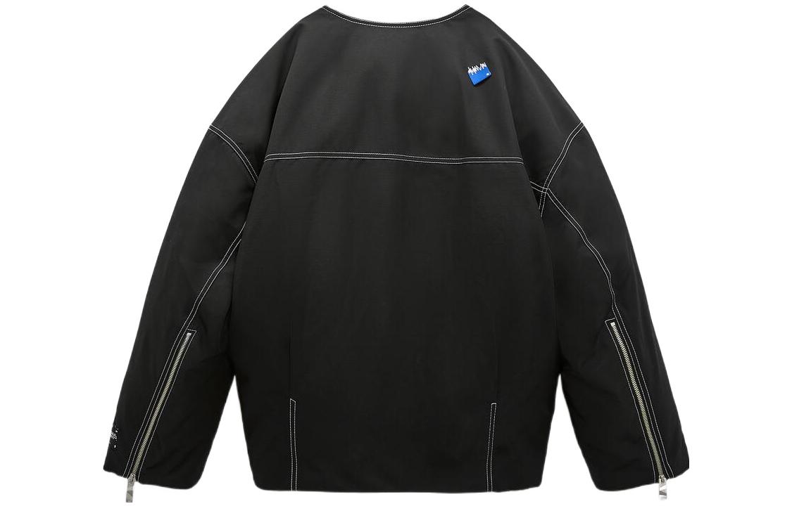 Lookbook ADER ERROR x ZARA Jaket Bomber Hitam Oversized Unisex Gaya Pasangan 00518049800-34