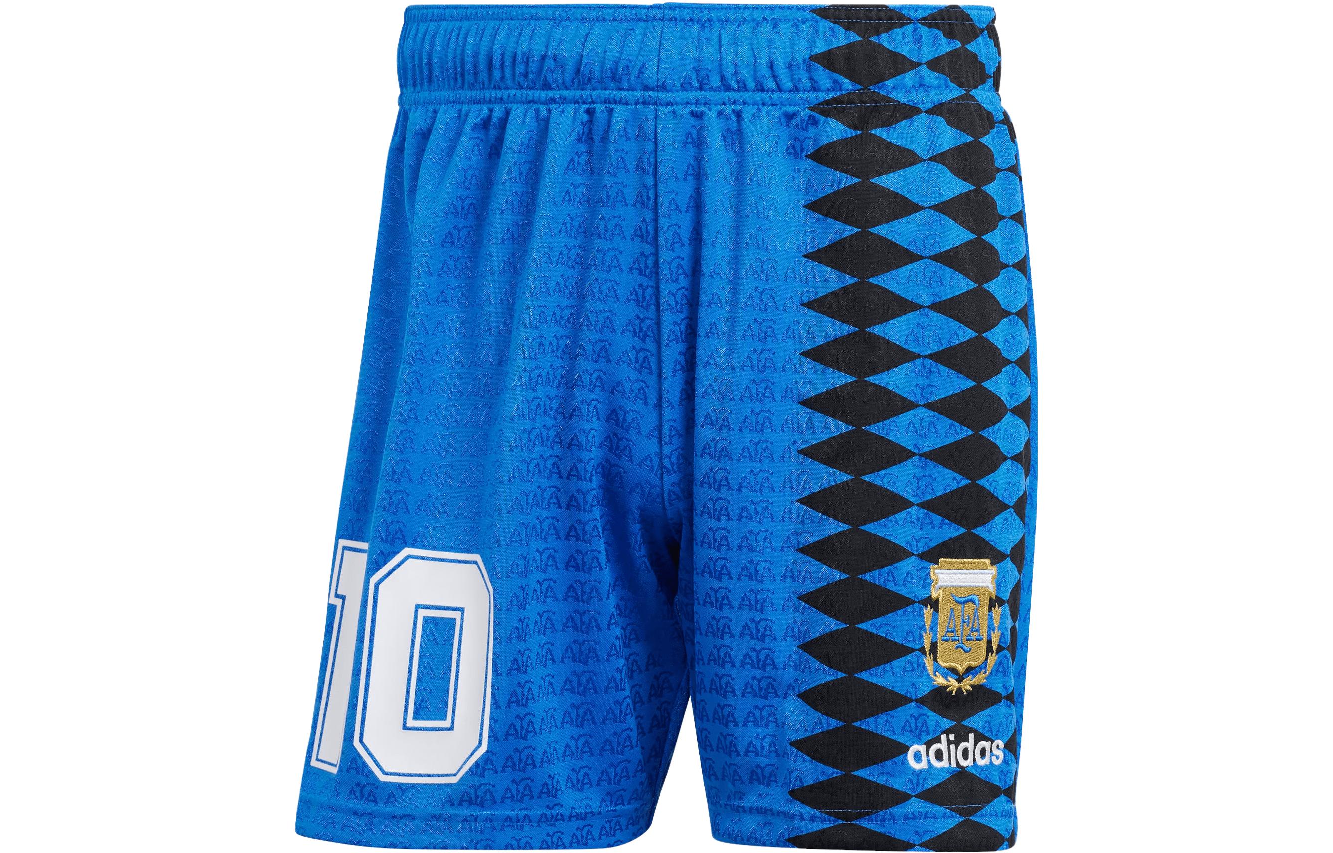 adidas 1994 World Cup Retro Argentina No.10 All-Over Print Soccer Shorts Blue IS0265