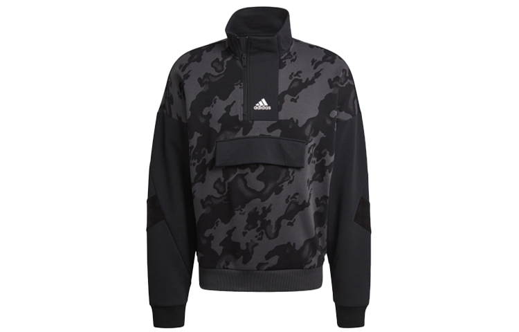 adidas 1/4-Zip Vintage Training Sweatshirt Jacket - Carbon Black H25084