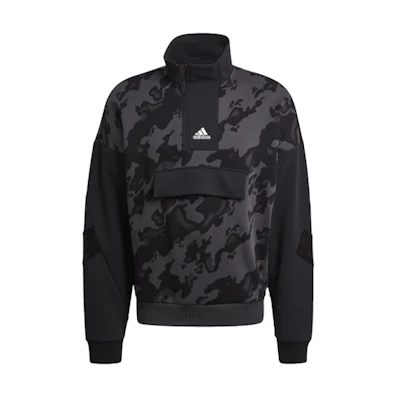 adidas 1/4-Zip Vintage Training Sweatshirt Jacket - Carbon Black H25084