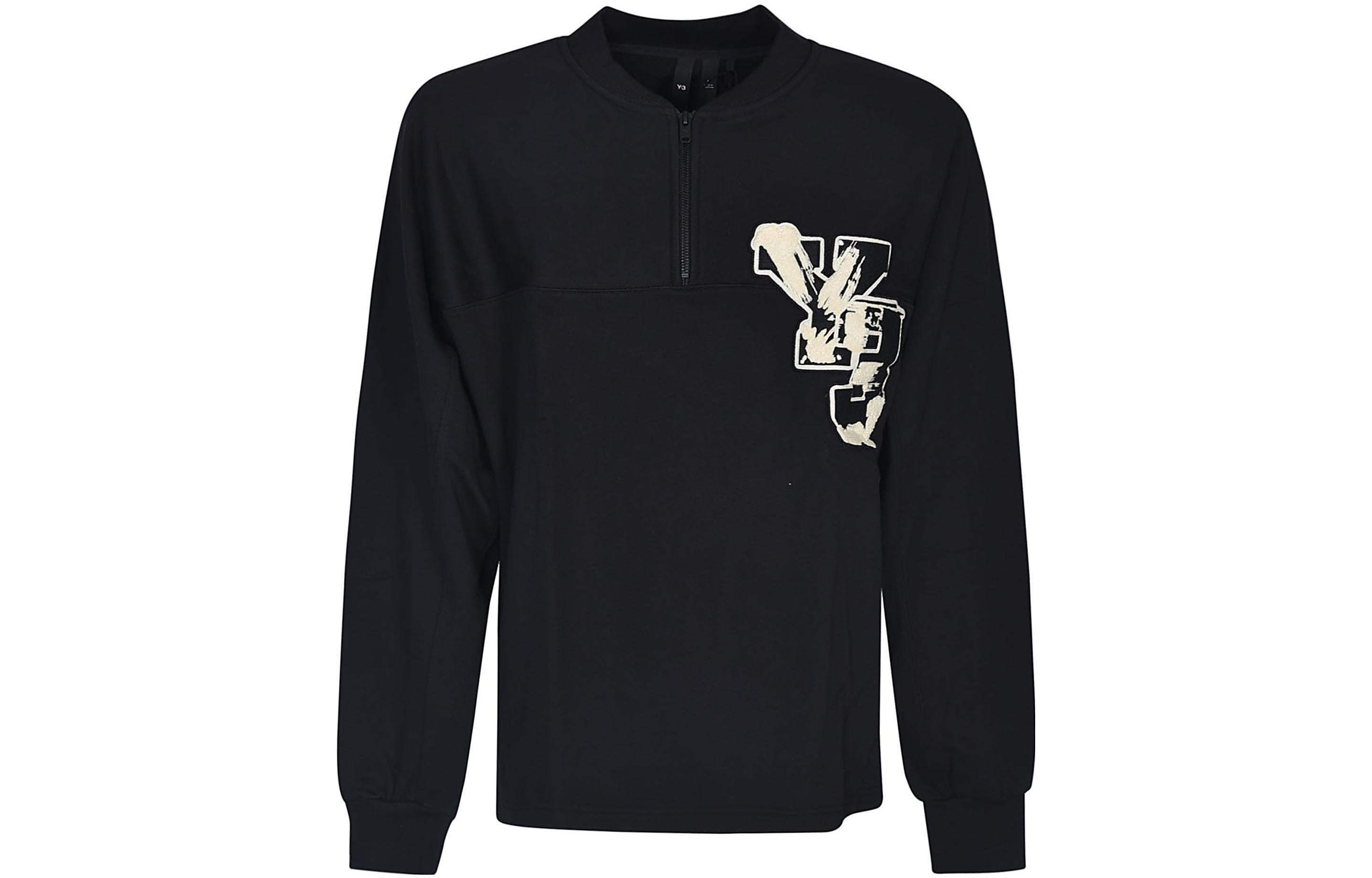 adidas 2023FW  Black Pullover Crewneck Sweatshirt with Graphic Design IQ2130