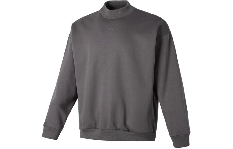 adidas 2024 Collection Chapter 02 Logo Print Fleece Sweatshirt Black/Grey Unisex IX1966