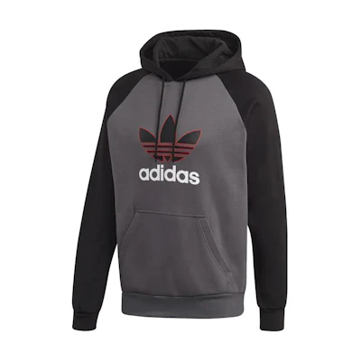 adidas 20 Linear Overhead Hoodie Dark Gray拼接印花连帽卫衣 FT9276