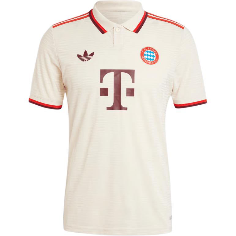 adidas 24/25 Third Authentic Jersey FC Bayern Retro Beige Soccer Shirt. IZ3131